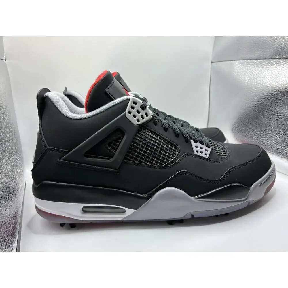 Nike Retro Air Jordan 4 Golf 'Bred' Men's CU9981-002 SZ 12 New With Box PGA Golf